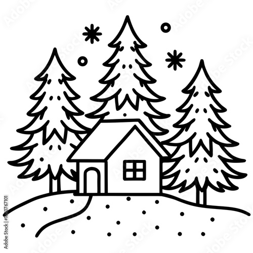 Pine Snow Texture Vector