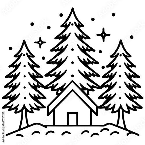 Pine Snow Texture Vector