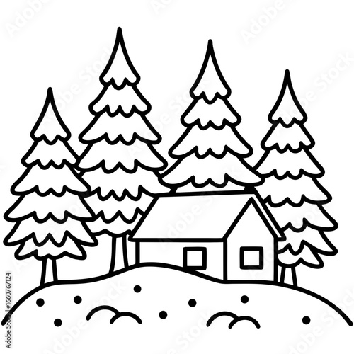 Pine Snow Texture Vector