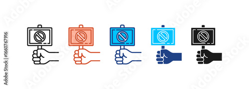 Activist Icon Set Multiple Style Collection