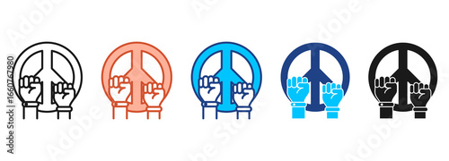Human Rights Icon Set Multiple Style Collection