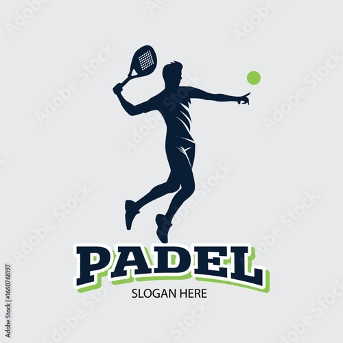 padel sport logo template vector art