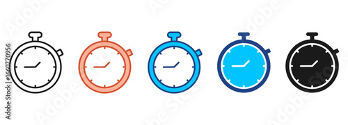 Countdown Icon Set Multiple Style Collection