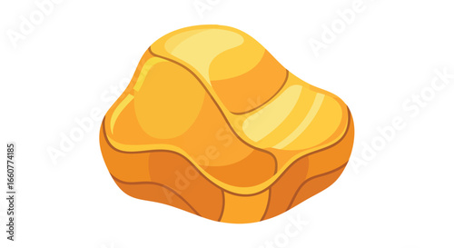 Stylized Yellow Candy Illustration: A Sweet and Colorful Confectionary Graphic, Design Element for Playful Projects and Creative Uses