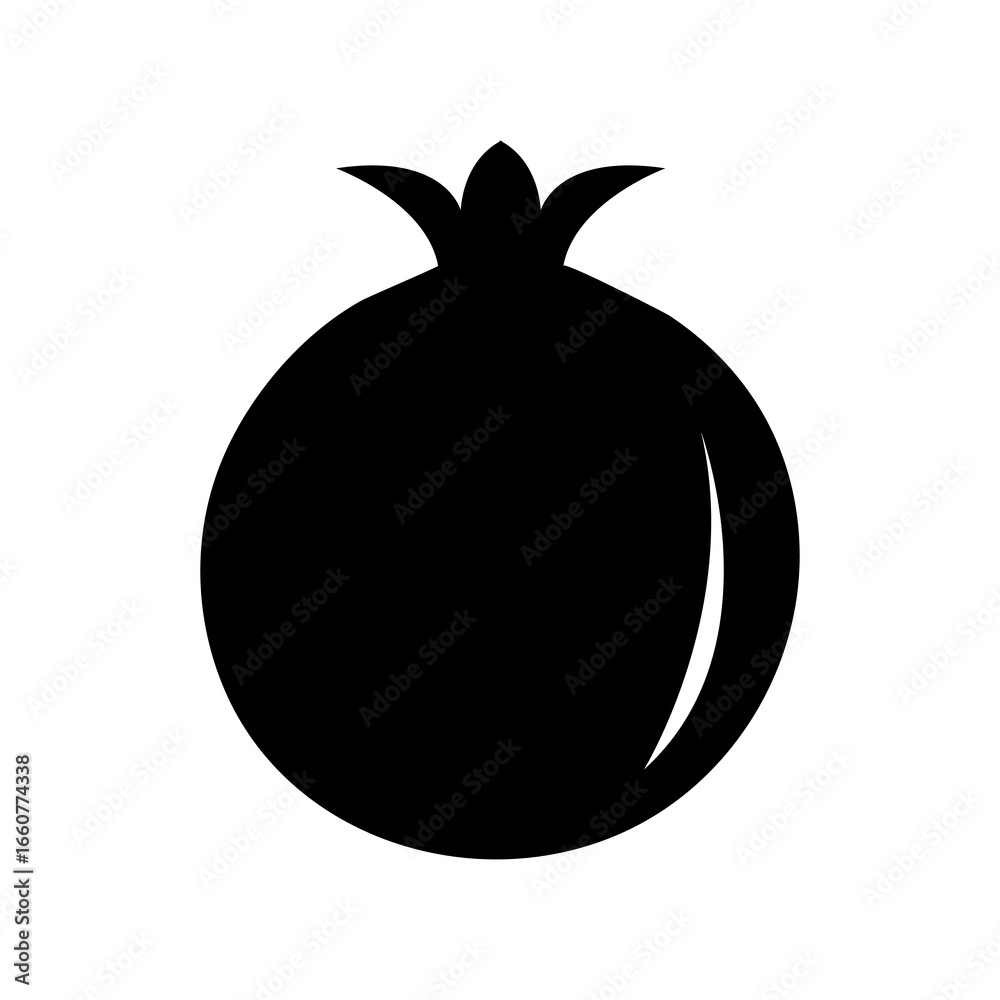 Fototapeta premium Pomegranate icon Isolated flat vector simple illustration for web and app..eps