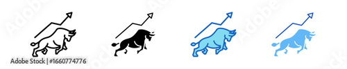 Bull Market  Icon Set Multiple Style Collection