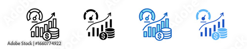 Economic Indicator  Icon Set Multiple Style Collection