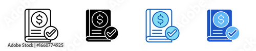 Order Book  Icon Set Multiple Style Collection