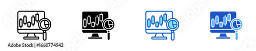 Technical Analysis  Icon Set Multiple Style Collection