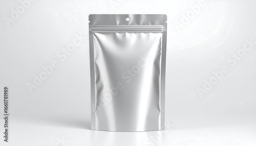 Silver Foil Pouch Mockup.