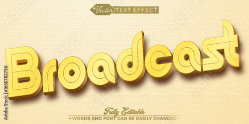  Radio Broadcast Vector Fully Editable Smart Object Text Effect