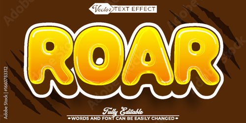 Roar Wild Vector Fully Editable Smart Object Text Effect