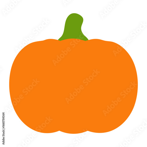 Halloween decoration featuring orange pumpkin with green stem, ideal for creating spooky seasonal displays. Perfect for festive themed designs.