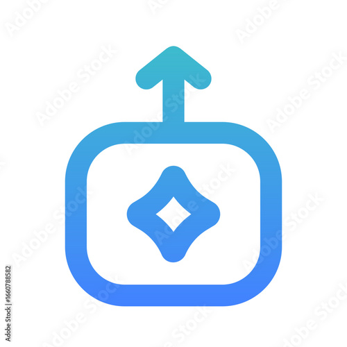 upscale line gradient icon