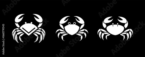 Crab Logo Black and White