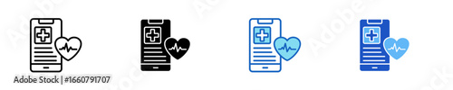 Health App  Icon Set Multiple Style Collection