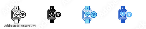 Wearable Device  Icon Set Multiple Style Collection