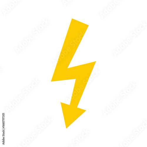 Free Download Yellow lightning bolt arrow - GFXLoad