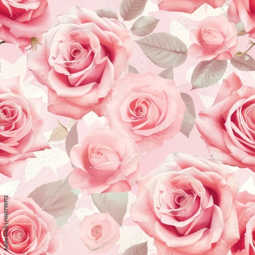 rose pattern, flower wallpaper background, floral design with pink roses