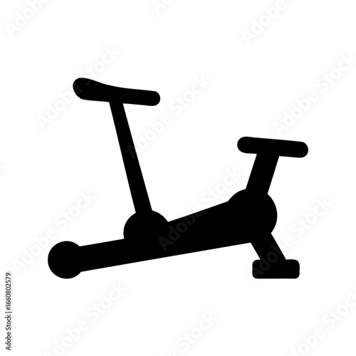 Silhouette of an exercise bike, suggesting fitness and indoor training activity