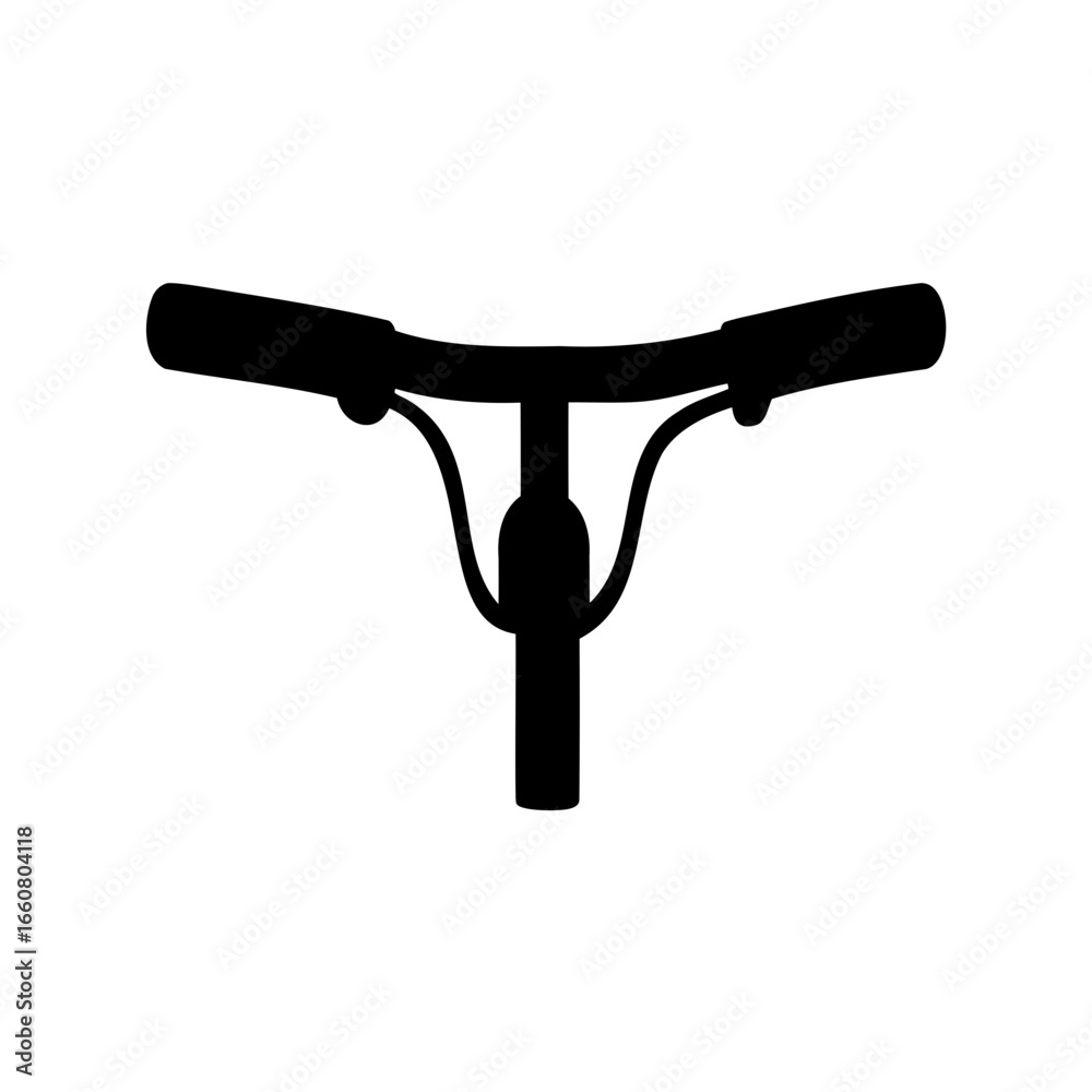 custom made wallpaper toronto digitalBlack silhouette of a bicycle handlebar and stem on a white background