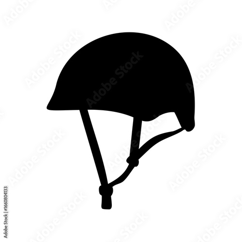 Protective Headgear in Silhouette A Cycling Helmet for Safety and Style