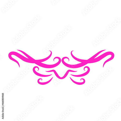 Abstract pink swirl design showcasing intricate patterns against a plain white background