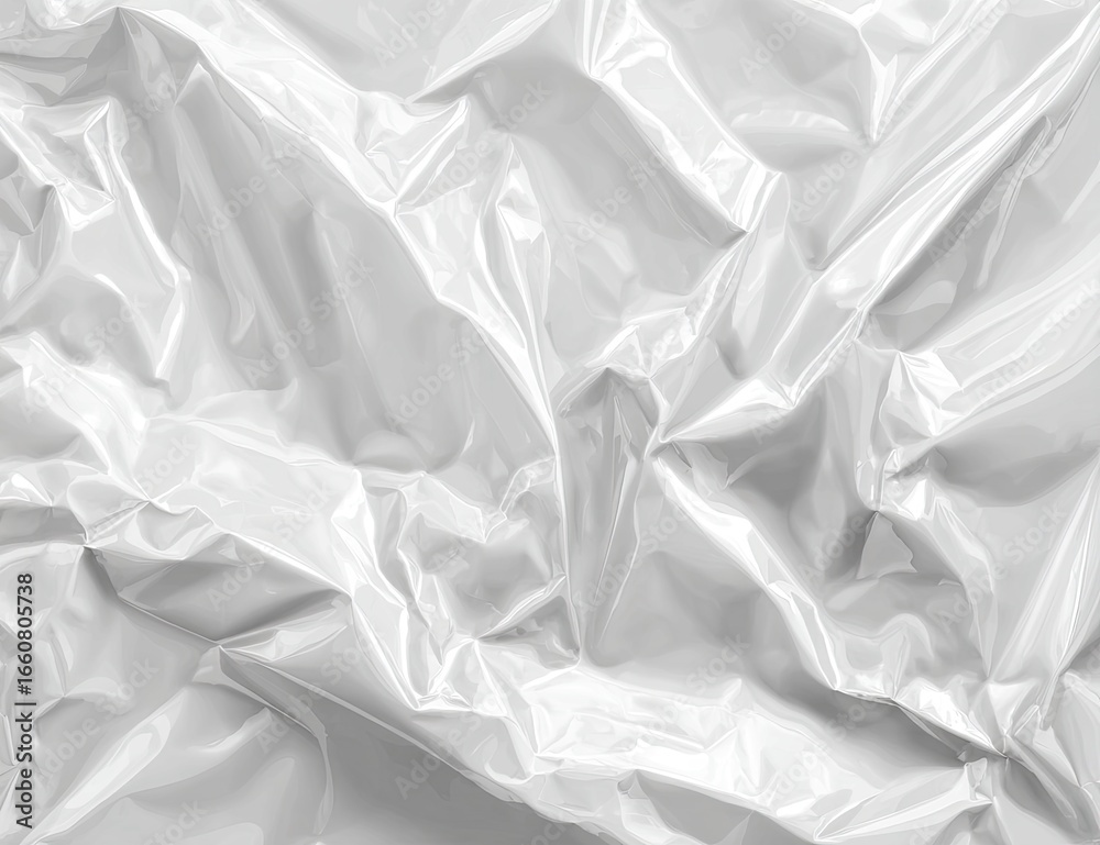 Obraz premium Wrinkled white plastic sheet