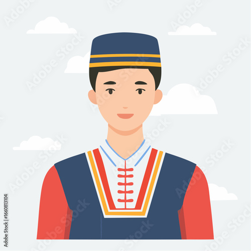 Illustration of a smiling bellhop.