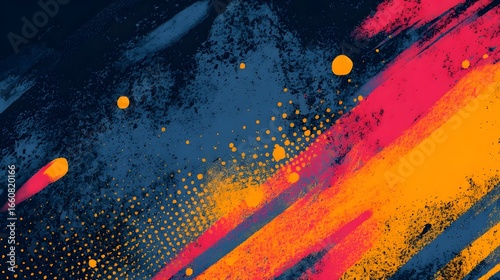 A bold and imaginative abstract digital art background featuring a dynamic composition of vivid colors intricate patterns and expressive textural elements