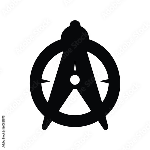 Black Anarchy Symbol Vector Icon Illustration for Protest, Rebellion, Freedom, and Social Justice Concepts on White Background