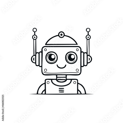 funny cartoon robot