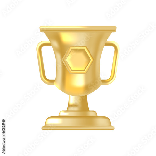 Metallic Gold Trophy Icon Great for Game Rewards Event Badges and Premium Interface Elements