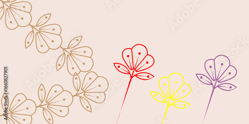 Luxury floral golden line art wallpaper. Elegant gradient gold magnolia flowers pattern background. Design illustration for decorative, card, home decor, invitation, packaging, print, cover, banner.