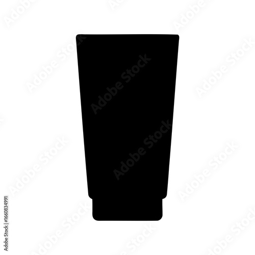 Cosmetic cream tube silhouette icon