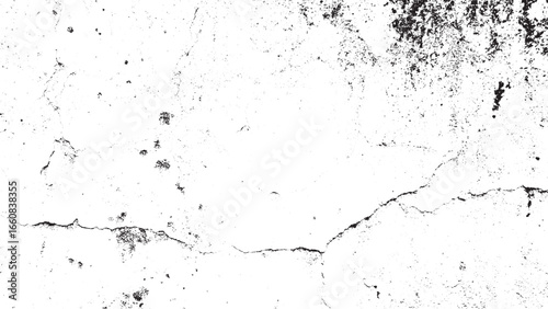 Distressed Concrete Grunge Texture Black White Vector Background