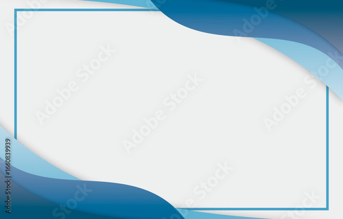 Abstract blue wave background design with modern gradient curves and empty space template for business, presentation, poster, and creative layout