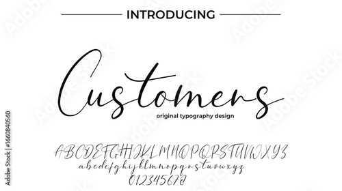 Customers - Elegant Script Font for Smooth Handwritten Design and Creative Typography