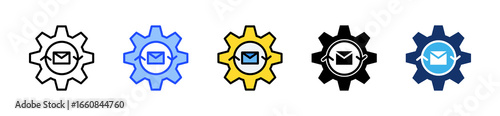 Automated Marketing Icon Collection With Multiple Styles