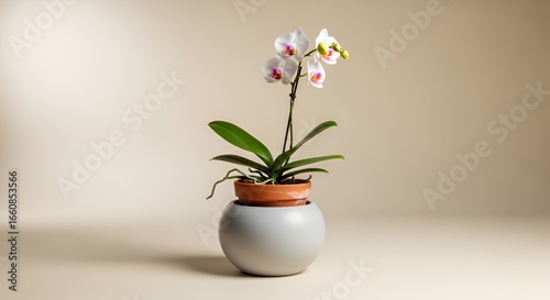 Wallpaper Mural Elegant White Orchid in a Pot Torontodigital.ca