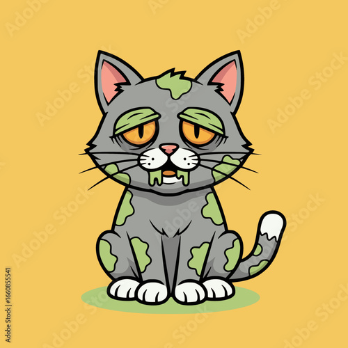 Rabies Awareness Day Zombie Cat Illustration