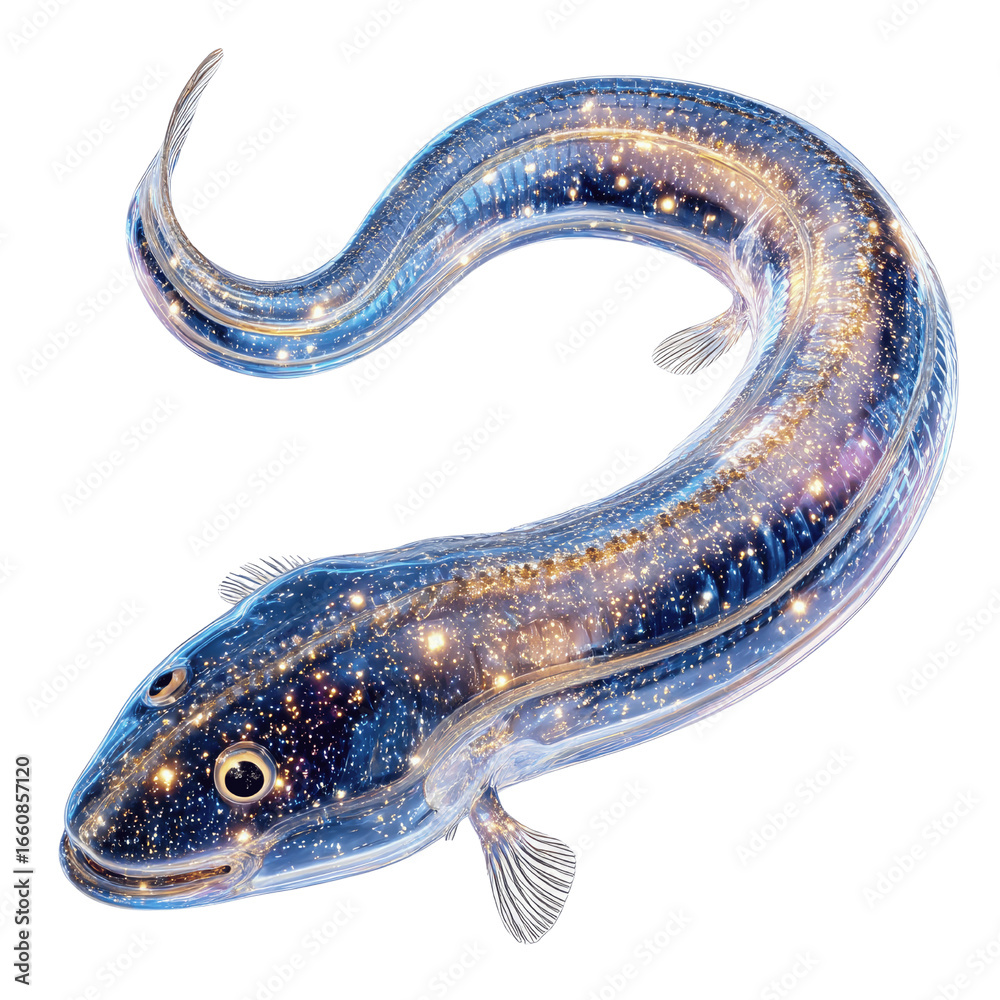 Obraz premium Celestial Eel A Cosmic Aquatic Creature