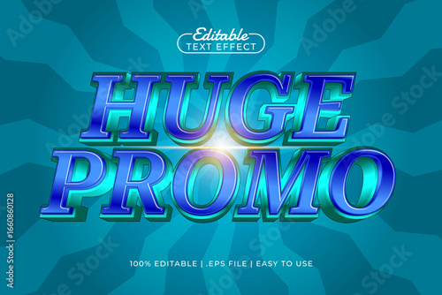 huge promo editable text effect with a discount and sale text style
