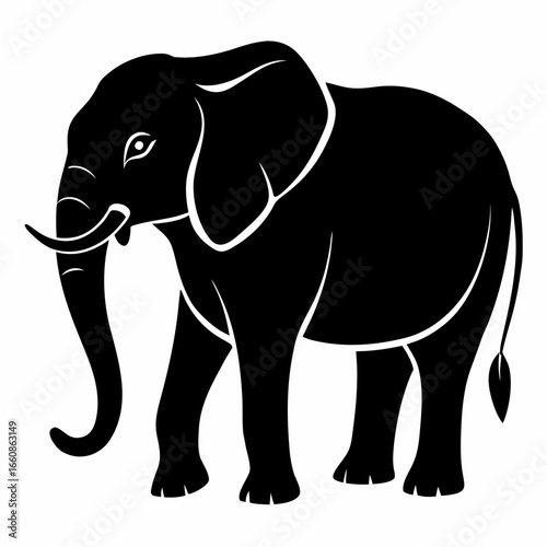 Majestic Elephant Silhouette Vector