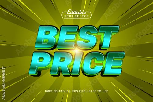 best price editable text effect with a discount and sale text style