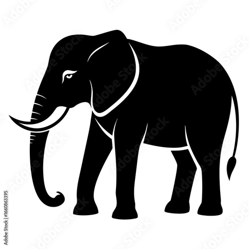 Majestic Elephant Silhouette Vector