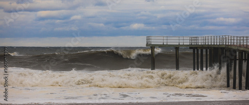 Wallpaper Mural Atlantic Ocean in New Jersey during Hurricane Erin, August 2025 Torontodigital.ca