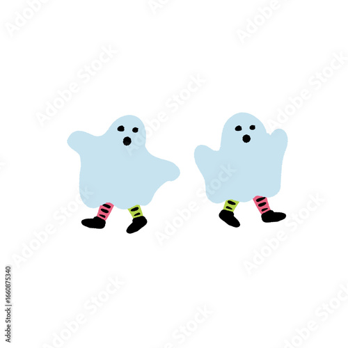 おばけの仮装をする子供たちのイラスト