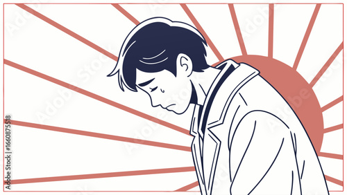 a man bowing his head in contemplation.