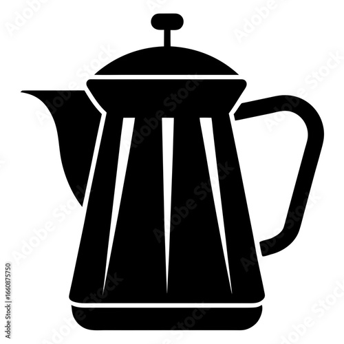 Minimal Coffee Pot Silhouette Vector